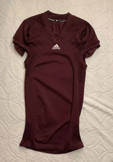 Adidas Techfit Primeknit Football Jersey Sz 2XL Burgundy Maroon Compression