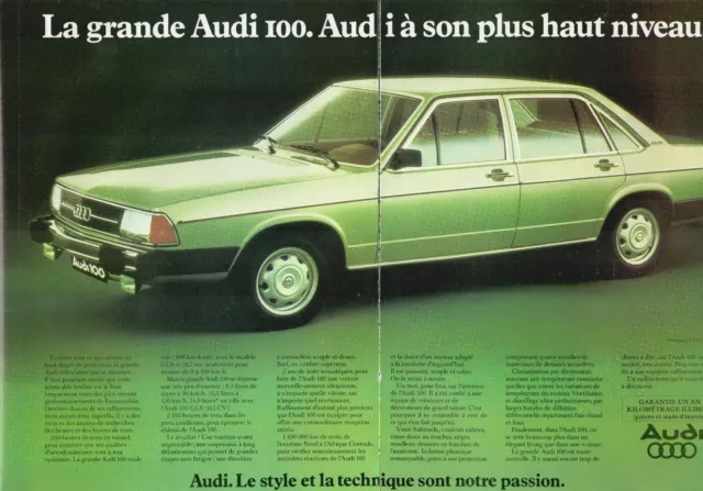 ▬► French Print Advertising - Car Car - Audi 100 2 Pages (c)
