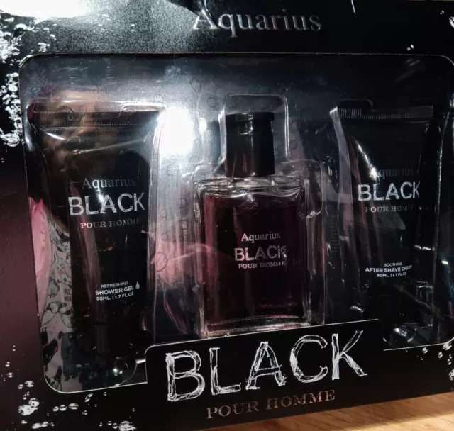 Aquarius black sales cologne set