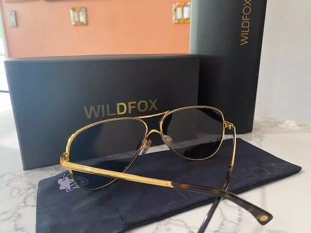 New Wildfox Couture AIRFOX Sunglasses in Gold with Original Box 3