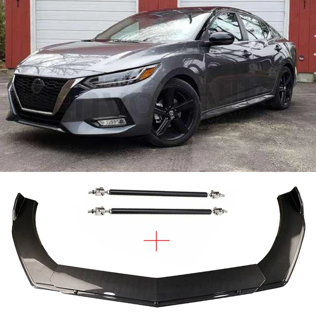Front Bumper Lip + Strut Rods carbon fiber For Nissan 350Z Versa Sentra Maxima