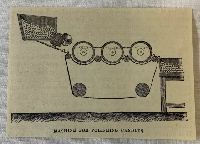 1877 Magazin Gravur ~ Maschine Für Polieren Kerzen