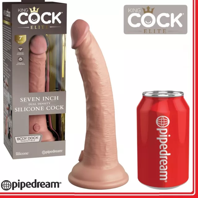 Sexy Fallo_Dong Realistico Dual Densisity 7 Skin Silicone King Cock Elite 18 cm