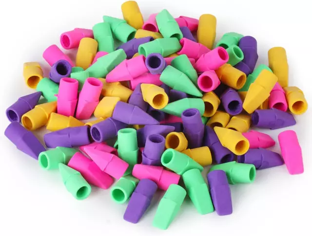 Erasers for Pencils, 120 Pack, Pencil Top Erasers, Eraser Caps, Kids, Cap Tops,