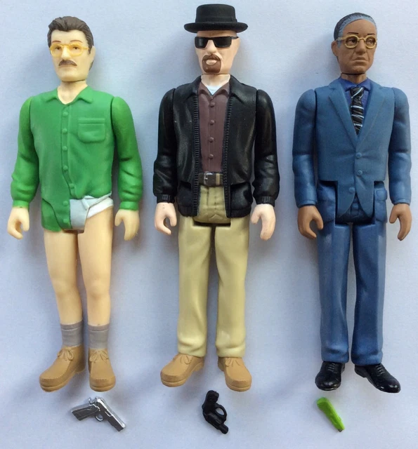 Heisenberg Walter White Gus Fring LOT of 3 Breaking Bad ReAction Figures Super7