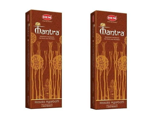 Hem Mantra Masala AGARBATTI Bâton d'encens au parfum naturel roulé à la...