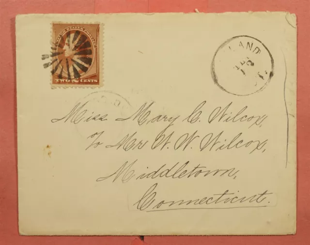 Dr Who 1880S ?Land Ct Connecticut Fancy Cancel Circle Of Wedges 95213