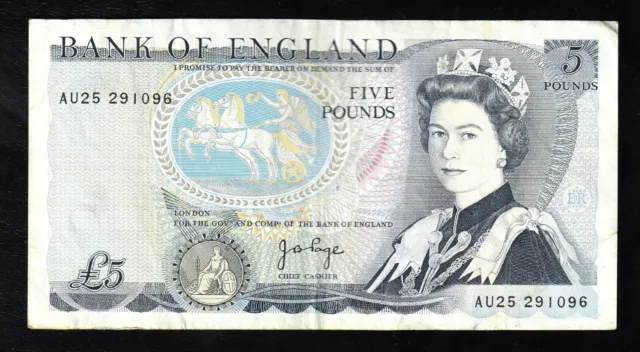 🇬🇧 UK (Great Britain) England £ 5 Pounds 1971 P 378a Bank of England QE II *
