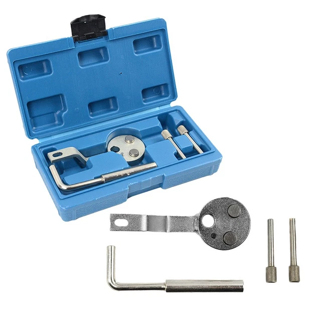 QWORK Kit De Calage Moteur 6 Pièces - Outils Verrouillage Manivelle Diesel Compatible VW 1.2 1.4 1.6 1.9 2.0 SDI TDI