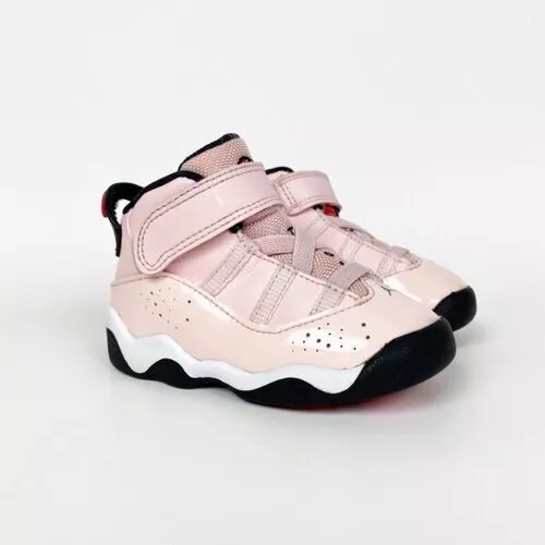 Nike Air Jordan 6 Rings Girls Toddler Shoes Sneakers Size 6C Pink 323420-602