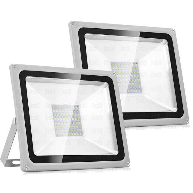 2x 50W LED Fluter Außen Strahler Flutlicht Scheinwerfer Garten Lampe Baustrahler