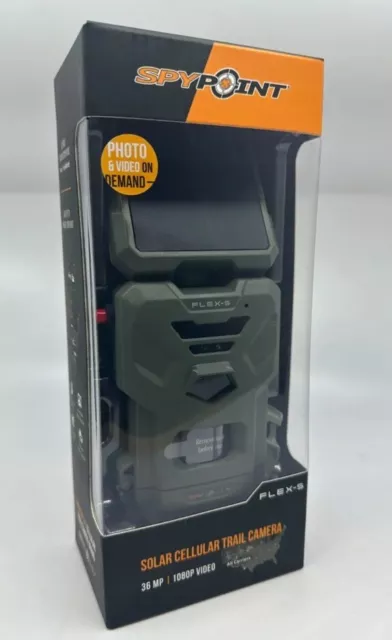 SPYPOINT FLEX-S 1080p Solar Cellular Trail Camera - 36MP Photos 1080p Video