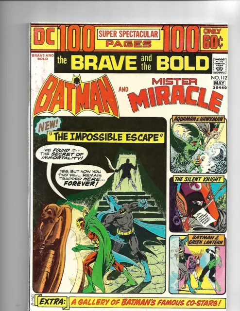 Brave And The Bold #112 (F/F+) - Sharp Higher Grade - Batman,Mr Miracle - Giant