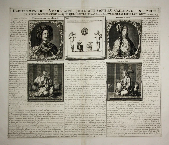 Egypt Cairo Egitto Muslims Ebrei Judaica Engraving Incisione Chatelain 1720