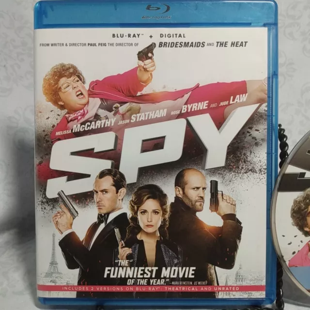 Spy (Blu-ray , 2015-Theatrical And Unrated Versions) Melissa McCarthy, Jude Law