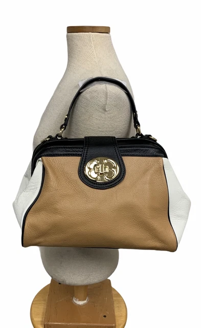 Emma Fox Color Block Satchel Handbag Purse Shoulder Bag