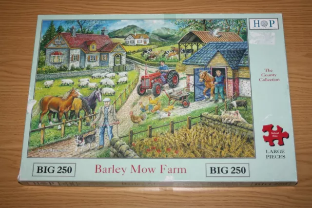 Hopfenpuzzle - ""Gerstenmähen Farm"" - GROSSE 250 Teile - Die Grafschaft Sammlung