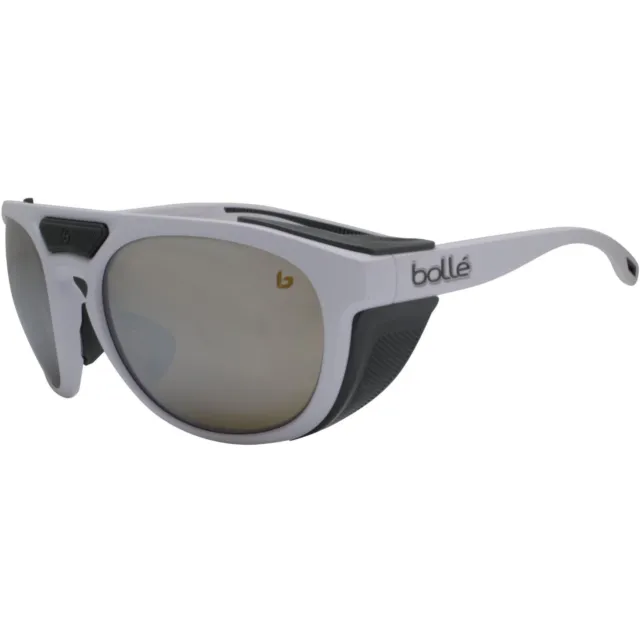 Bolle BS139003 Adventurer Matte White Solace 4 Brown Gun Lens Sports Sunglasses