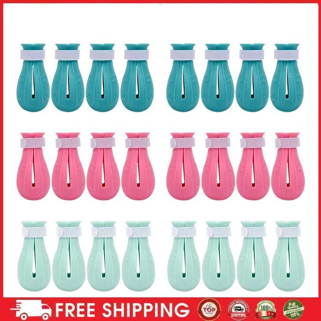 4x Anti mordeduras Baño Lavado Garra de Gato Cubierta Corte Uñas Pie Protector Pata Mascota