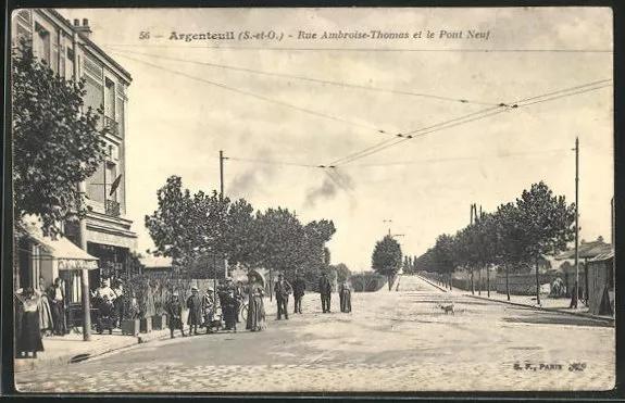 CPA Argenteuil, Rue Ambroise-Thomas and le Pont new