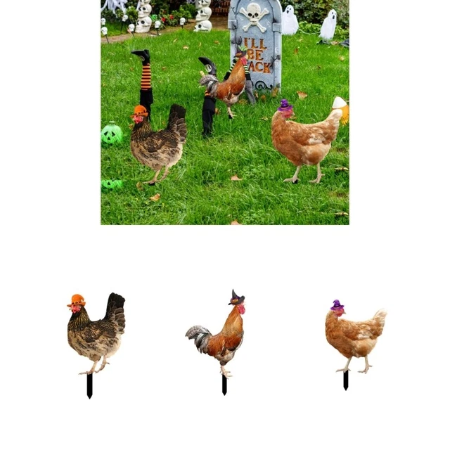 Halloween Yard Signs Chicken Garden Stakes Outdoor Decoration for Lawn Ornaments