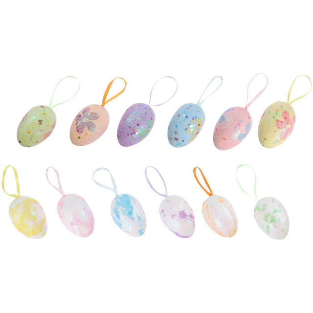 12 stücke Osterei hängende Ornamente Kinder Spielzeug Ostern Home Hängende Eier