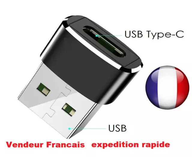 Adaptateur USB Type-C Femelle vers USB 3.0 Mâle Connecteur USB C