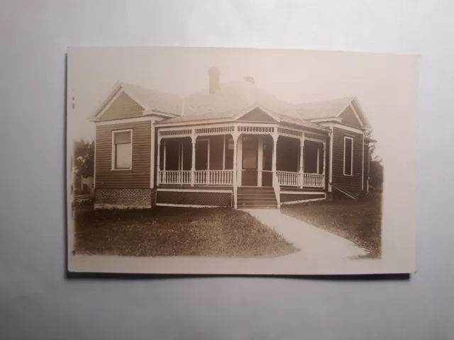 RPPC of One-Story House With Corner Porch Idaho