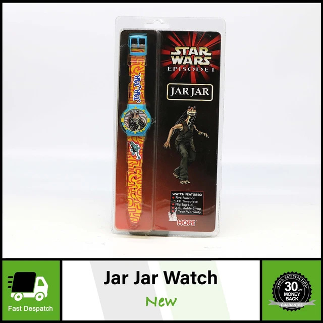 Star Wars Episode I Jar Jar Watch | Timepiece Flip Lid Adjustable Strap
