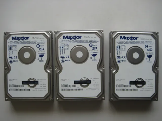 3 x Maxtor 300gb hard disk drives - Maxline ATA/133 - 3.5 inch - 2005 - UNTESTED