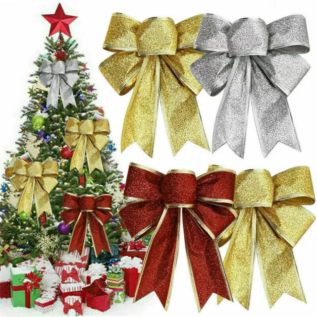 10er Pack Weihnachtsschleifen Christbaumschmuck Weihnachtsbaumschmuck Schleifen