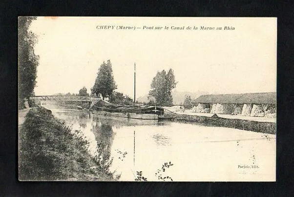 CPA CHEPY - Pont sur le canal de la Marne au Rhin