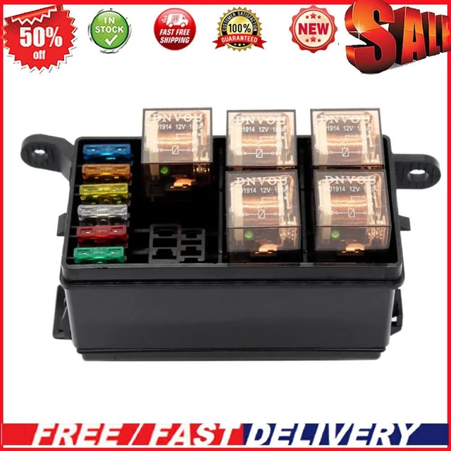 Jtron Car Fuse Box 12 Compartments For ATO/ATC 1-20A DC 32V M5