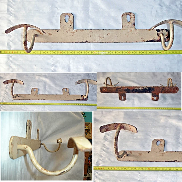 Antiguo Perchero de hierro - Original - Old iron coat rack