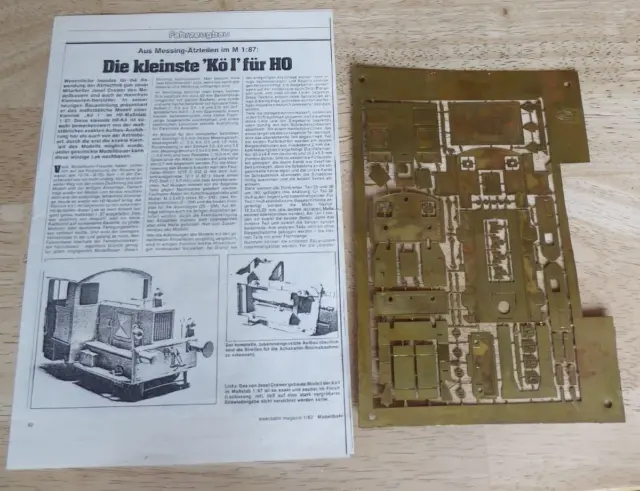 DMV DDR - Josef Cramer Messingbausatz Diesellok Kö 1 der DR Epoche 2/4 Rarität