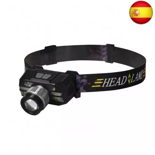 CalmGeek Linterna Frontal Recargable LED Linternas Camping Senderismo Linterna