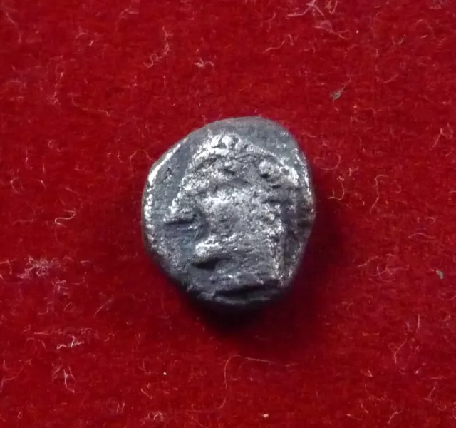 IONIA, PHOKAIA 521-478 BC. AR Diobol Archaic female head left, Incuse