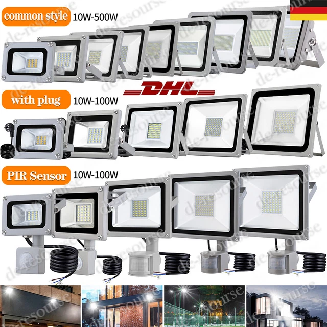 10W 20W 50W 100W Watt 220V SMD LED Fluter IP65 Außen Strahler Flutlicht Leucht