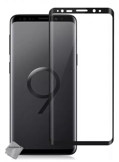 Film de protection verre trempe incurve integral pour Samsung Galaxy S9 - NOIR