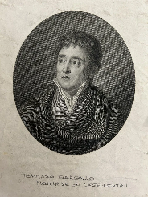 Sicilia, Syracuse Retrato De "Tommaso Gargallo" Poeta Ed Erudito Italiano