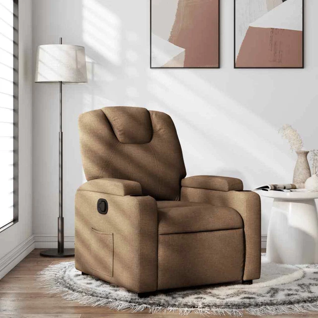 Relaxsessel Sessel Fernsehsessel Liegesessel Ruhesessel Braun Stoff vidaXL