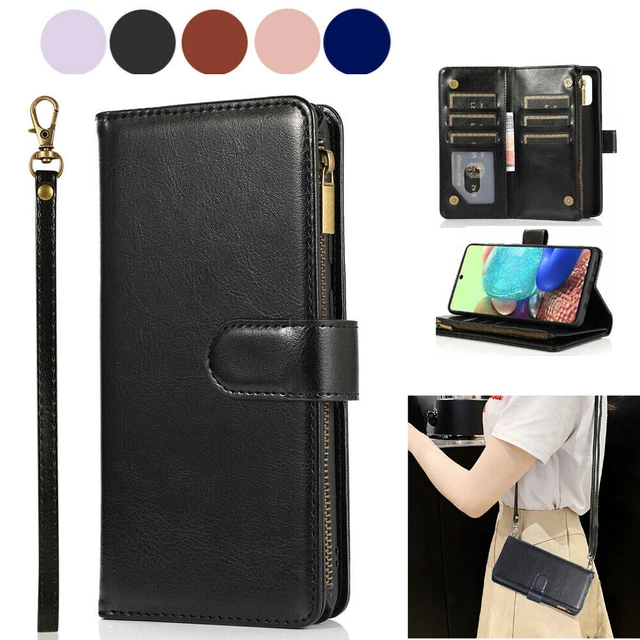 Girl's PU Leather Card Stand Crossbody Shoulder Bag Phone Wallet Case For iPhone