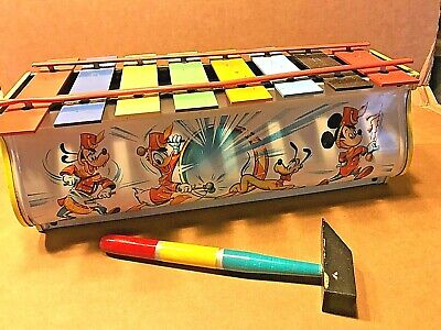 Vintage 1960's Walt Disney Productions Toy Xylophone~Mickey Mouse~Instrument