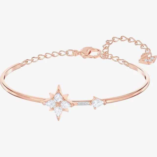 Original Swarovski symbolischer klarer Kristall roségoldfarbener Armreif 5494338