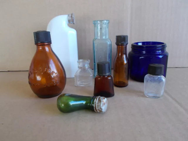 Konvolut(9)alte kleine Flaschen vor 1945 