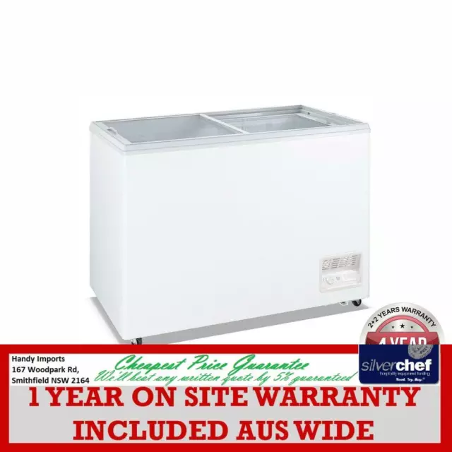 Fed Commercial Heavy Duty Chest Freezer With Glass Sliding Lids Wd-200F