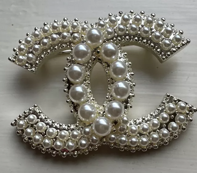 CHANEL CC COCO Mademoiselle Large Pearl Brooch Pin (Authentic Pre-Owned)  $495.40 - PicClick