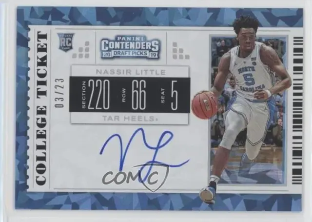 2019 Contenders Draft Picks Cracked Ice Ticket /23 Nassir Little Rookie Auto RC