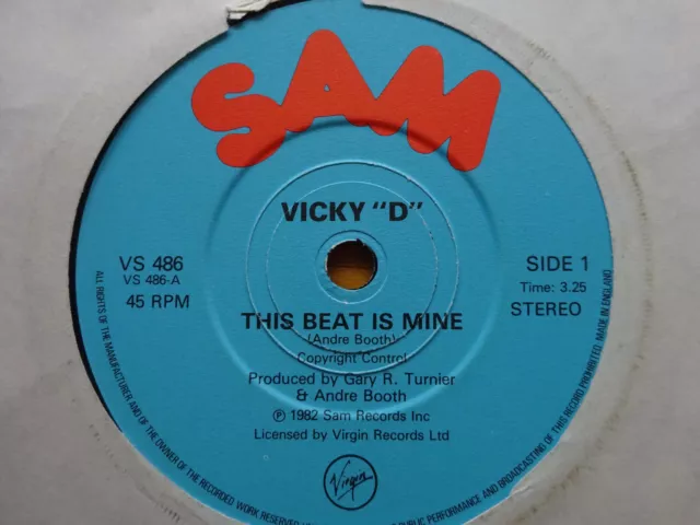 Vicky D/This Beat Is Mine/1982 Sam Records 7 Zoll Single Disco Funk Soul