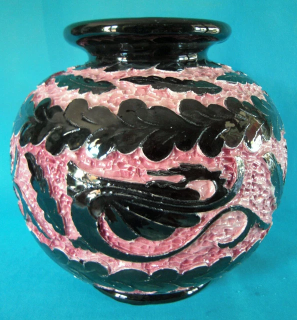 Grand Vase Boule De Style Art Deco En Céramique De Monaco